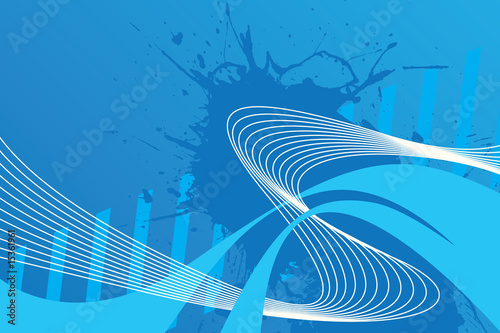 An abstract blue vector design with plenty of copyspace.