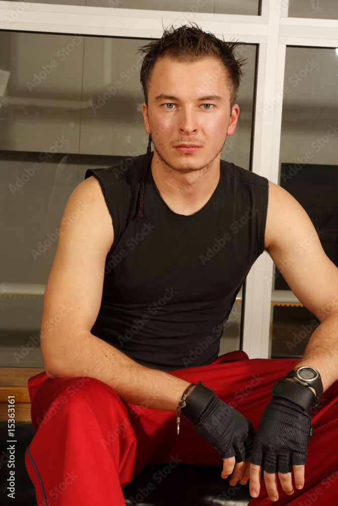 Obraz premium a man in the gym