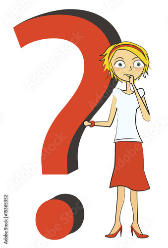 femme point d'interrogation