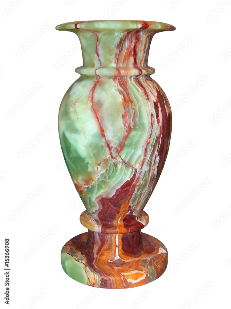 Onyx vase isolated on white foto de Stock | Adobe Stock