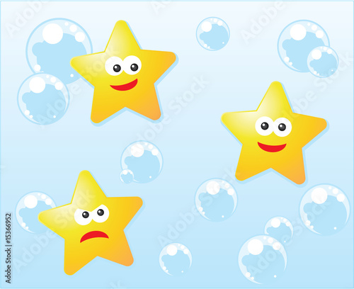 Character illustration of stars in vector format