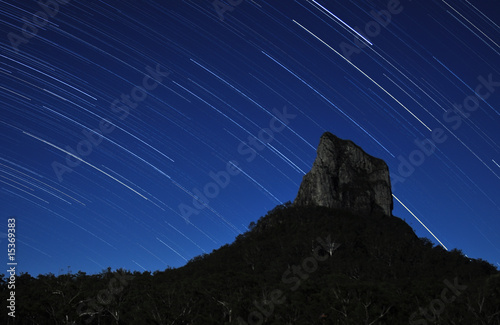 Stars over Mount Coonowrin photo