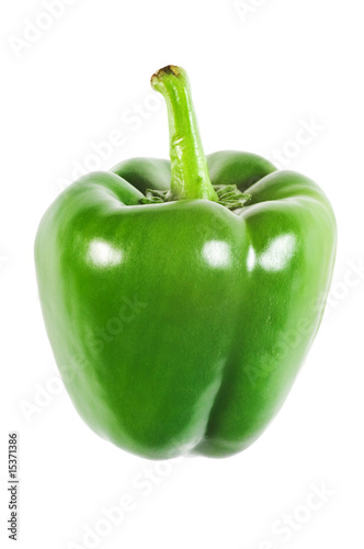 Grüne isolierte Paprika
