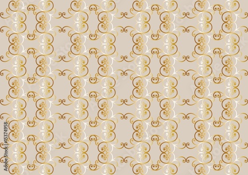 Golden Wallpaper Floral