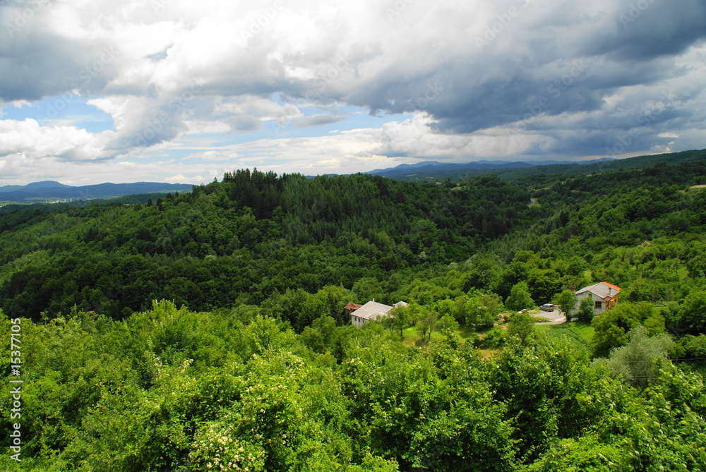 Obraz premium Panorama in Postojna