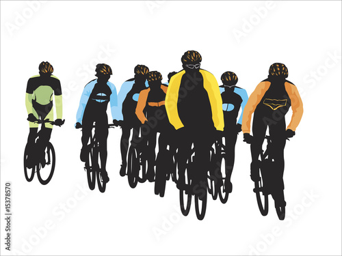 group of bicyclists