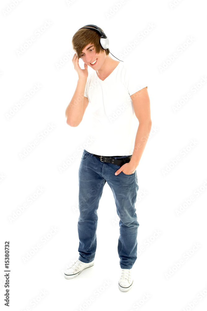 Young Man Enjoying Music Young Man Enjoying Music