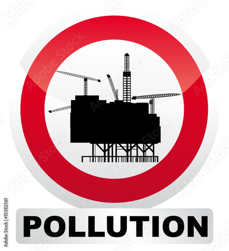 Panneau de signalisation : danger pollution ! photo