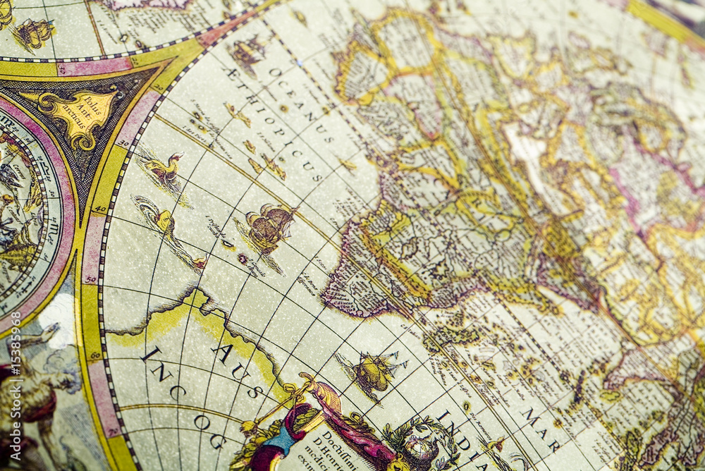 Fototapeta premium Old map of the world
