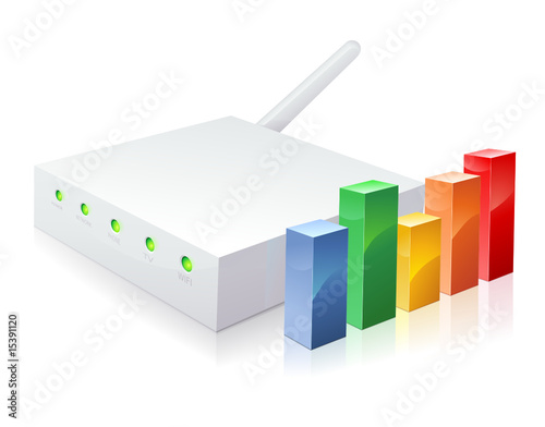 Modem internet et ses statistiques (reflet)