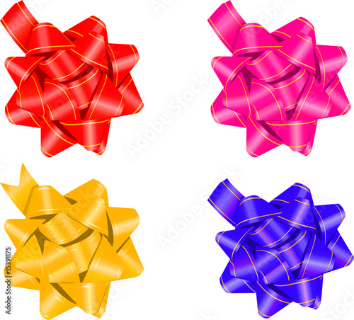 Set of gift bows