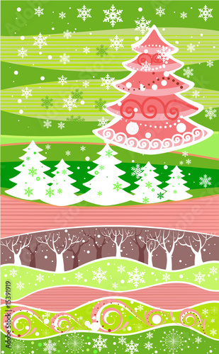 Decorative winter picture for design