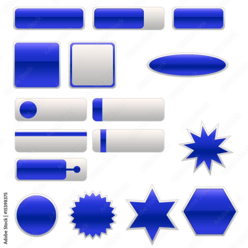 Buttons / Schaltflächen / Störer beschreibbar dunkelblau Buttons / Schaltflächen / Störer beschreibbar dunkelblau