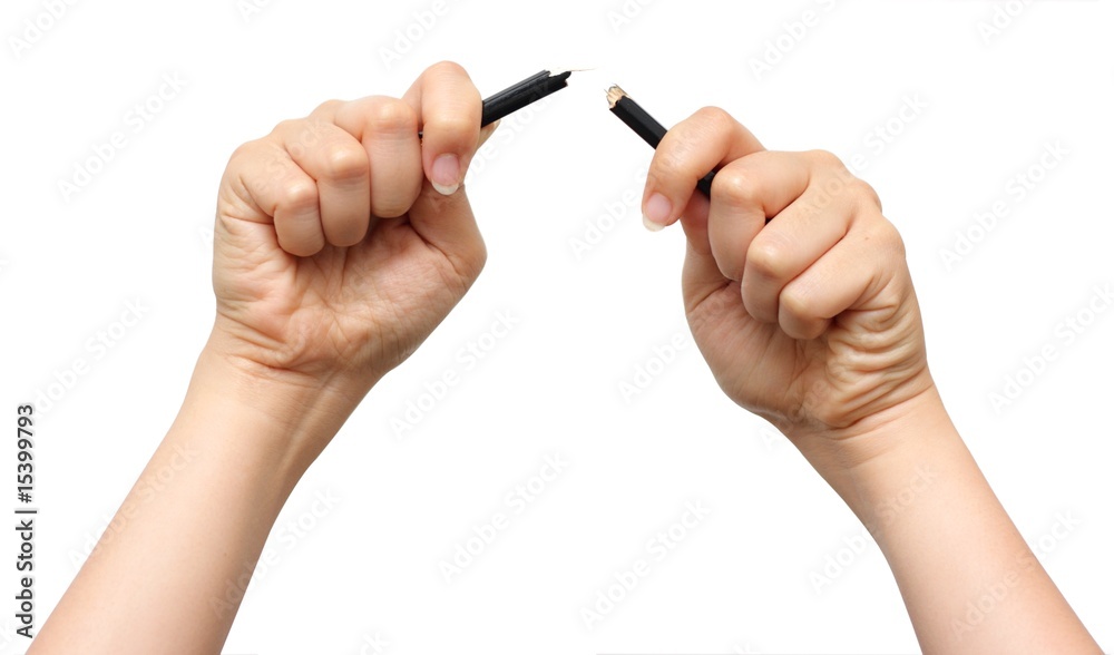Snapping a pencil Snapping a pencil