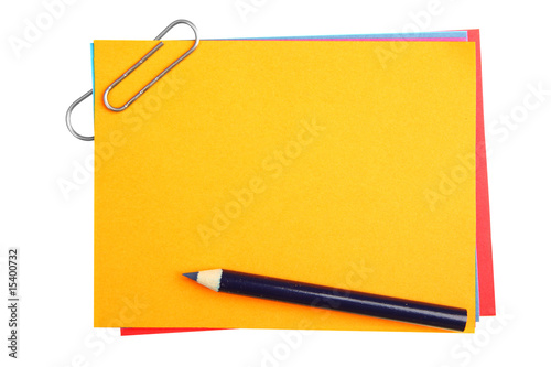 Foto Blank papers with clip