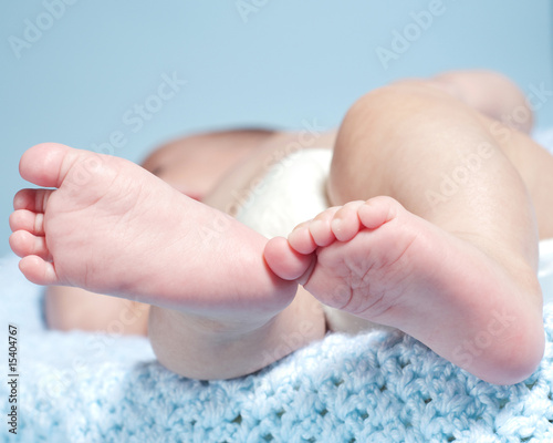 Infant Baby feet and toes