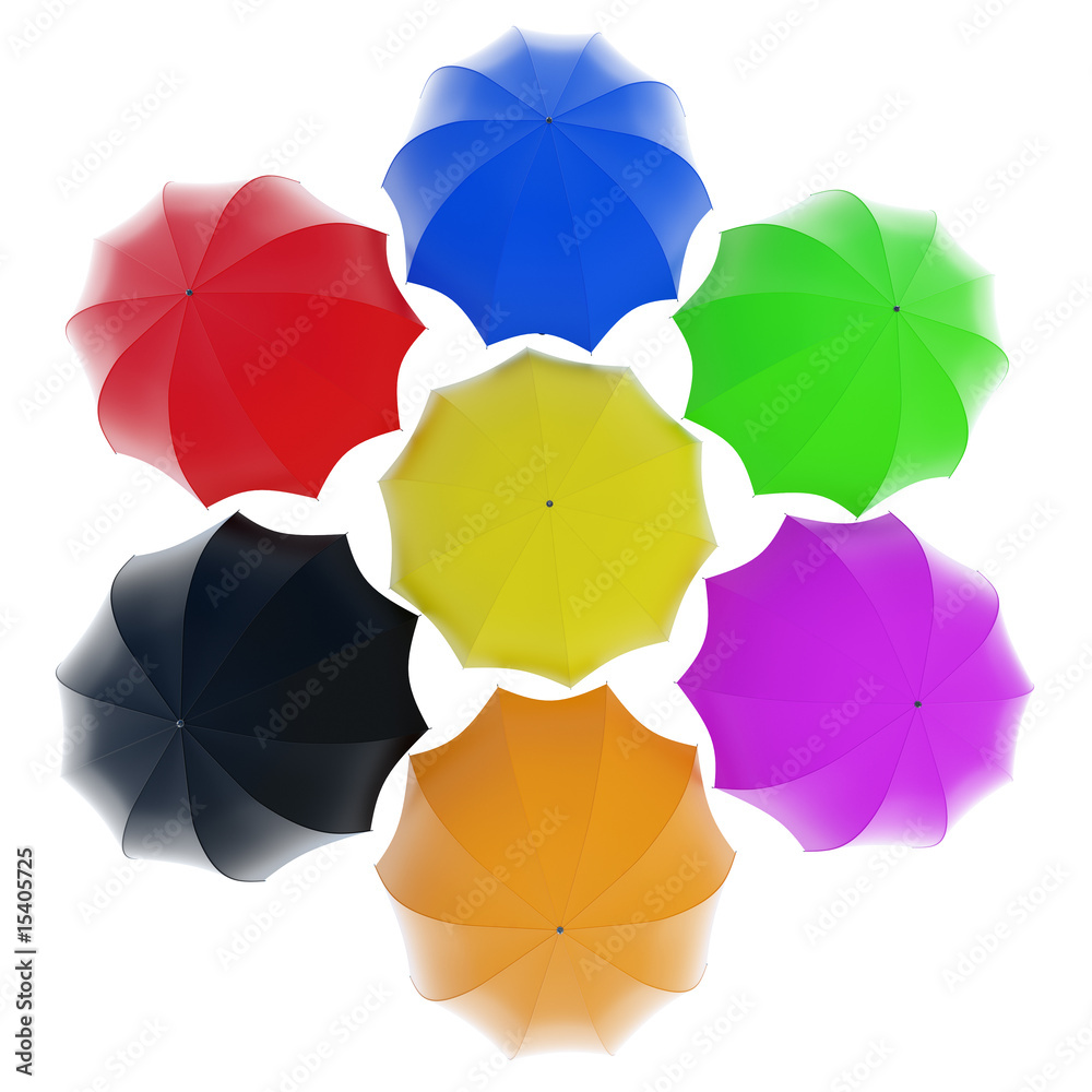 Obraz premium umbrellas_top_colors