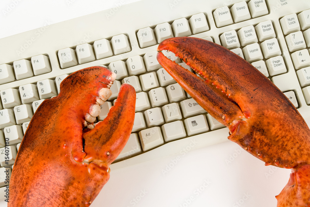 Lobster Claw and Computer Keyboard Stock Photo | Adobe Stock