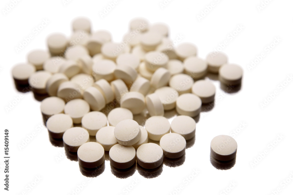 Pills isolated over white background Pills isolated over white background