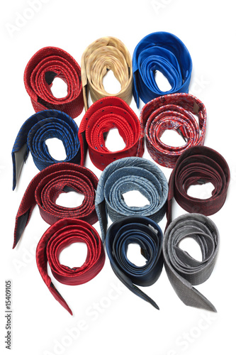 Fotografie Milticolour male ties convolute ring
