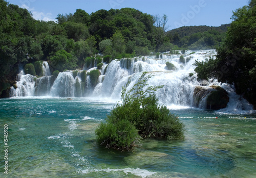 Waterfall in Krka National Park in Croatia
