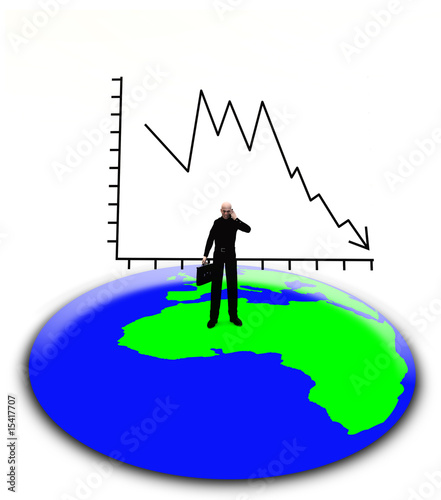 Businessman And The Earth photo