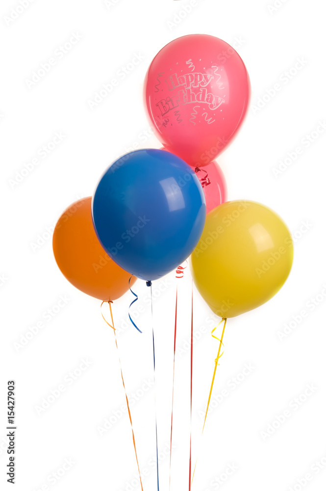 Five Happy Birthday Ballons