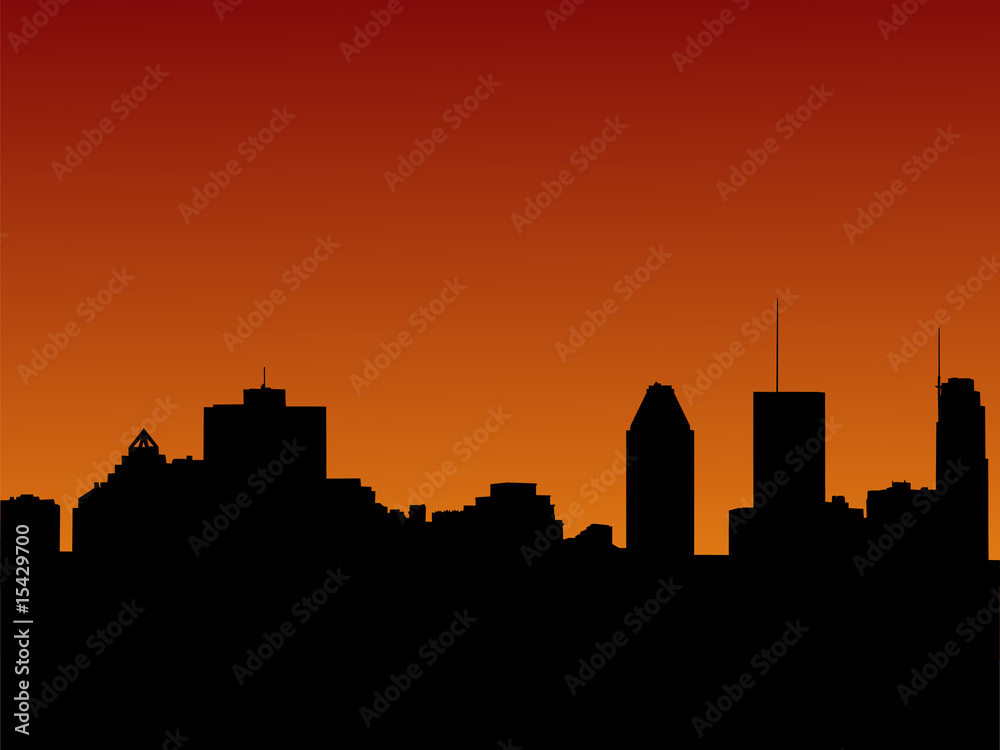 Montreal Skyline at sunset