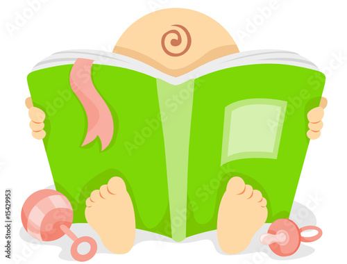Baby reading Book