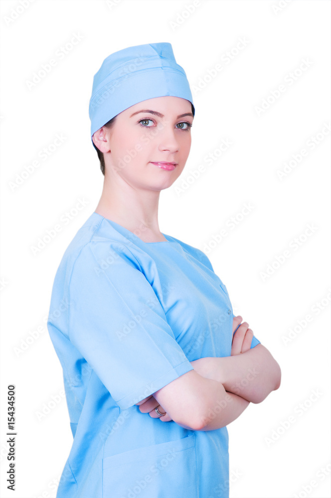 Young doctor isolated on the white background Young doctor isolated on the white background