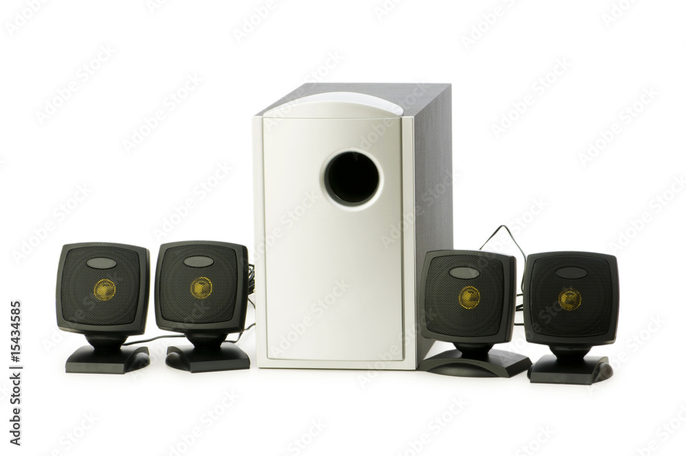 Obraz premium Speakers isolated on the white background