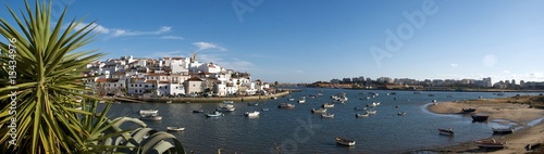 A panoramic view of Ferragudo, a small village in the Algarve.
