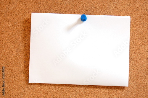 empty sheet paper with push pin photo