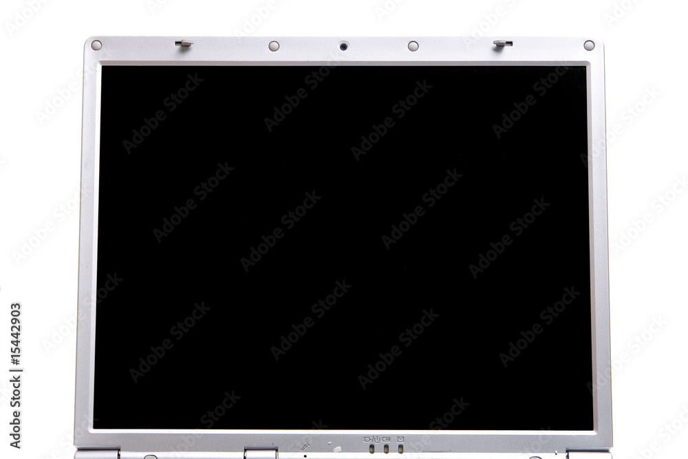 Notebook's screen isolated on white background Notebook's screen isolated on white background
