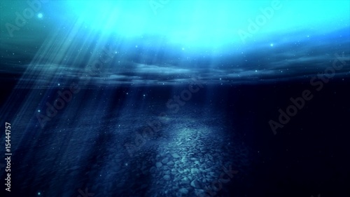 Underwater scene with volume light