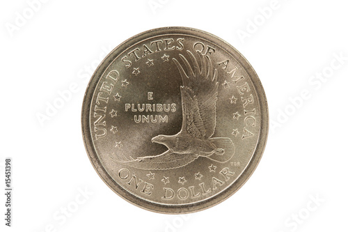 Sacajawea Golden Dollar reverse with clipping path photo
