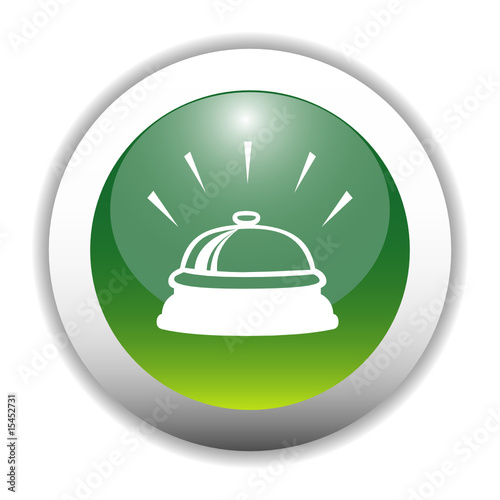 Glossy Calling Counter Bell Sign Button