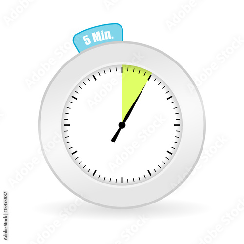 uhr mit 5 minuten