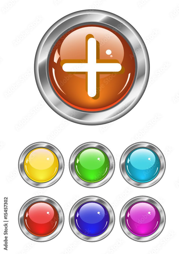 Obraz premium Color web buttons. Vector illustration