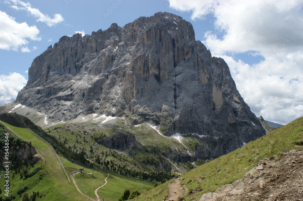 Obraz premium Blick auf den Langkofel