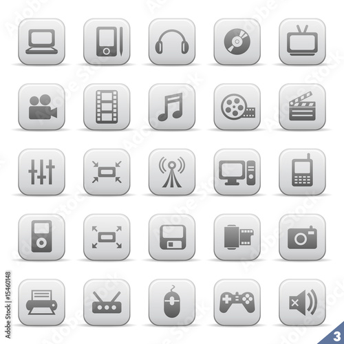 Icon set 3 | Multimedia full pack | Saturn series