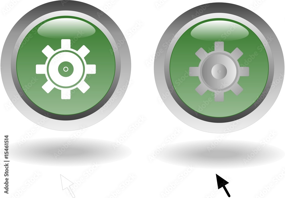 bouton cliquable 2 positions roue crantée bouton cliquable 2 positions roue crantée