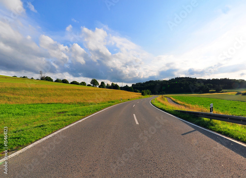 A country road on the heights of the swabian alb
