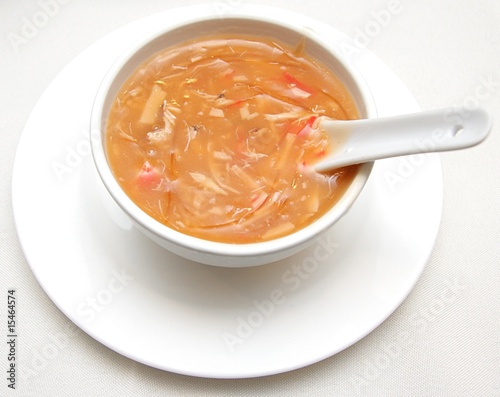 Bowl of shark fin soup