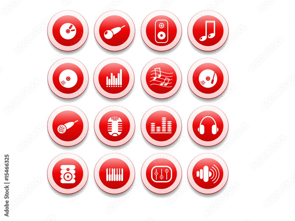 Music and audio vector icons Music and audio vector icons