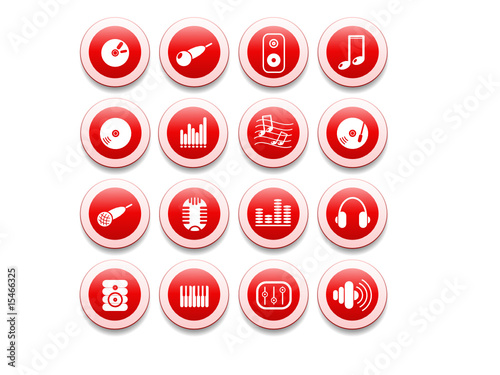 Music and audio vector icons