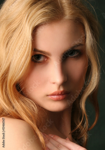 Portrait of an attractive young blond girl