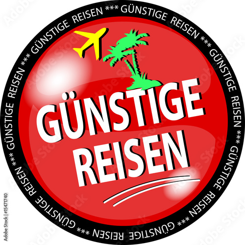 roter button - günstige reisen