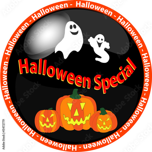 halloween special button schwarz