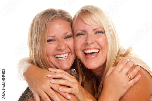 Two Beautiful Sisters Laughing